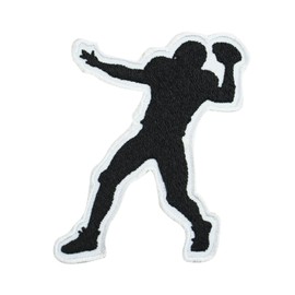 Quarterback Patch, Football Player Patch, Football Patch, Embroidered Iron on Sew on Patch Badge for Clothes etc. 9x6 cm