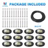 MICTUNING 12PCS Pure White LED Rock Lights Waterproof Truck Underbody