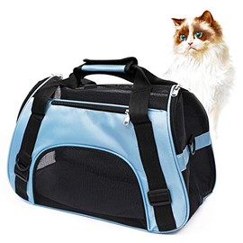 MuchL Cat Carrier Dog Carrier Small Animal Carrier Soft-Sided Pet Travel Carrier for Cats Dogs Puppy Comfort Portable Foldable Pet Bag Airline Approved (Small Size )