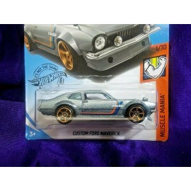 Hot Wheels Custom Ford Maverick Muscle Mania Series #1/10 Silver Diecast Car New