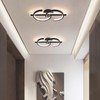HLILCEH Linear Ceiling Light 4000K Black Modern Ceiling Light Fixture