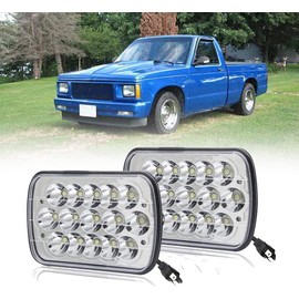 Compatible With Chevy S10 1982-1993 GMC Sonoma Truck Pair 7X6inch Headlight Rectangle Hi/Low Sealed Beam headlights