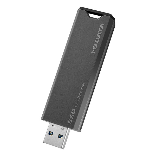 IODATA SSPS-US2GRE Stick SSD, 2 TB, Gray x Black, Small, High Speed Transfer, Portable, PS5/Windows/Mac/Chromebook, USB 10Gbps (USB 3.2 Gen 2), Japanese Manufacturer