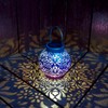 2 Pack Outdoor Solar Hanging Lantern Lights Metal LED Decorative