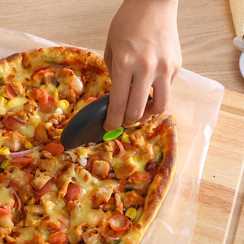 2 Packs Pizza Cutter Stainless Steel Pizza Slicer and Wheel