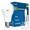 CordlessGlow 15W Rechargeable Light Bulbs with Remote, 3 Color Temperatures