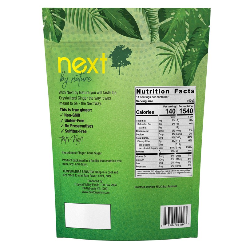 Natural Crystallized Ginger cubes 16 oz (3-Pack)