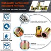 Ktehloy 124Pcs SAE UNC Rivet Nut Assortment Kit, Zinc Plated