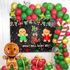 JeVenis Christmas Gender Reveal Backdrop Balloons Christmas He or She
