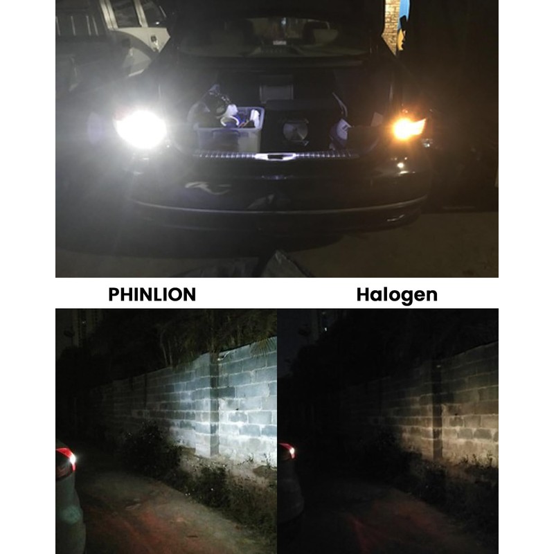 PHINLION 1157 LED White Light Bulbs, 2000 Lumens Super Bright
