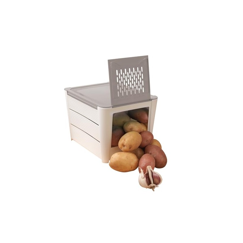 Snips Potato Keeper, 3 KG, 20x25,5x17,5 Cm, White and Grey,
