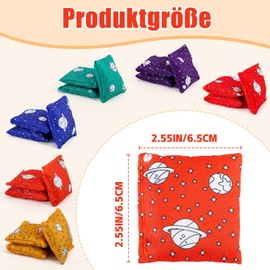EXTRAPINS Pack of 16 Cornhole Bags, Nylon Bean Bags, Throwing Bags for Cornhole Game, Throwing Game for Children, Indoor Outdoor Games, 7 x 7 cm (6 Colours)