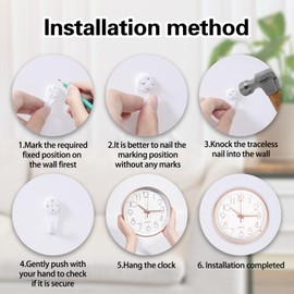 2 Stück 20cm Rund Quartz Wanduhr (Weiß)