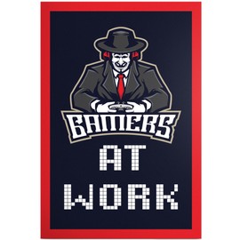 DankeDir! Gamers At Work Sign 30 x 20 cm Door Sign Room Gamer Party Gift Idea Decoration Playroom Party Decoration Birthday Gift Teenager Decoration Boys Gift Teenagers