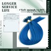 RUNATURE Blue Extensions, Bondings, Real Hair, 1 g, Keratin, Remy