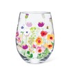 Abbott Collection Bee Garden Stemless Wine Goblet - Glass, Multicolor,