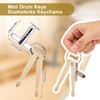 AceOrbit 2 Pieces Mini Drumsticks Drum Keys Keychains Wooden Dual