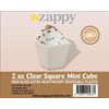 Zappy 100 Ct Elegant Square Mini Cube 2oz Clear Tasting
