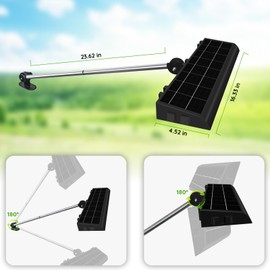 Elsollit Solar Sign Light, 232 LEDs Commercial Billboard Lights for Bussiness,Waterproof Outdoor Sign Lighting for Real Estate Signs, Business, Advertisement, High Way (Black)