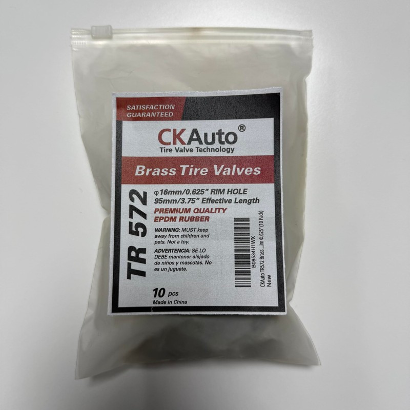 CKAuto TR572 Brass Commercial 3-3/4 Valve Stems for Rim Φ.625"
