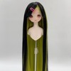 Doll Long Straight Wigs Dual Color Simulation Soft High Temperature