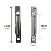 Blum Drawer Front Fixing Bracket, Nickel, Right and Left, Screw-On,