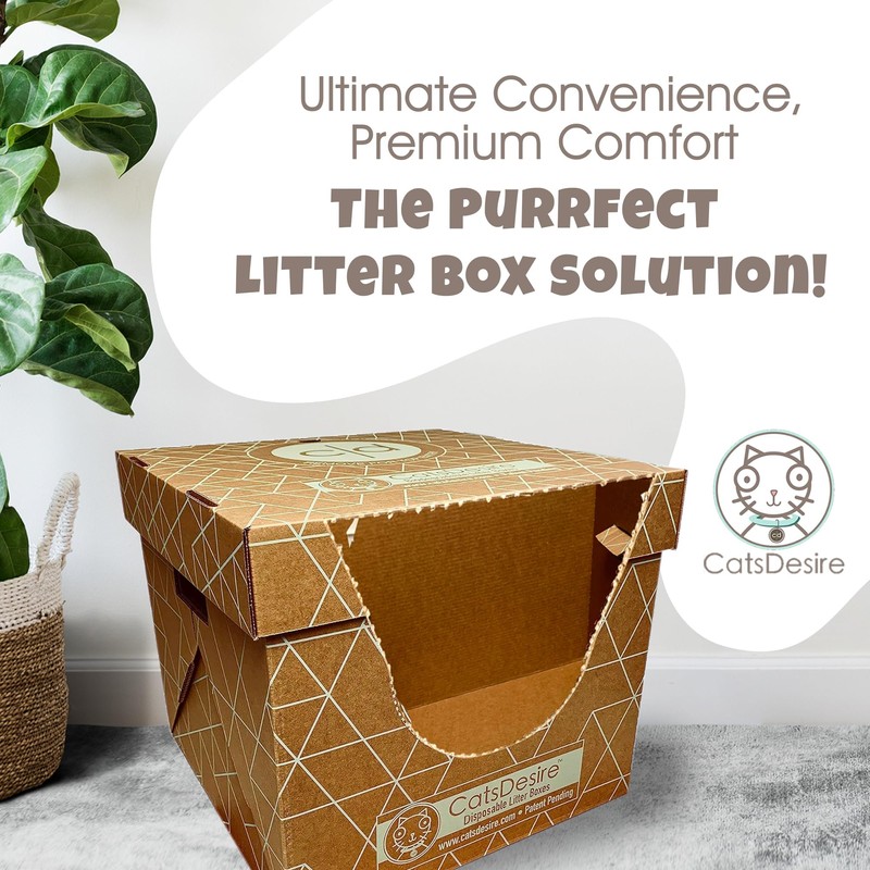 Cats Desire Litter Box - Disposable Litter Box Pack (6