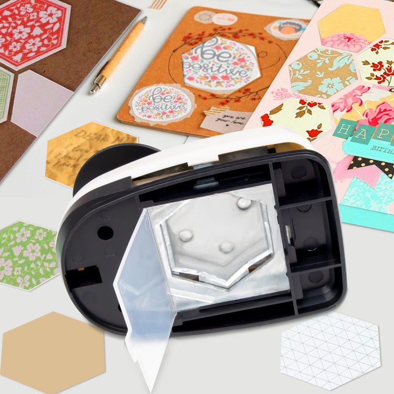 Hexagon Paper Punch, HexagonPunches for Paper Crafts, 1.97 Inch HexagonHole
