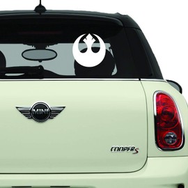 Rebel Alliance White SCI-FI/Comics/Games Automotive Decal/Bumper Sticker