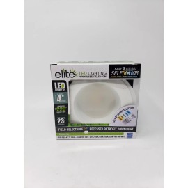 Elite LED Light 4” Round Recessed Downlight Fixture G3 Field Selectable CCT