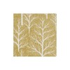 Winter Trees Gold & White Cocktail Napkins - 20 Per