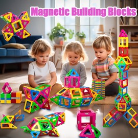 Croloutoy 36 Pieces Magnetic Building Blocks, Magnetic Tiles, Magnets, Toys for Children, Christmas Birthday Gifts for 3 4 5 6 7 Years Old