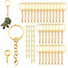 30PCS Key Chains for Craft Golden Keyring Chain 25mm Metal