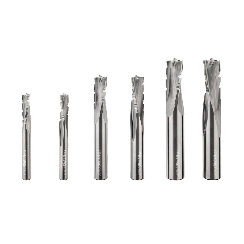 Ultra-Shear Phenolic Chip Breaker Router Bit, Super-C Solid Carbide, 3-Flute,