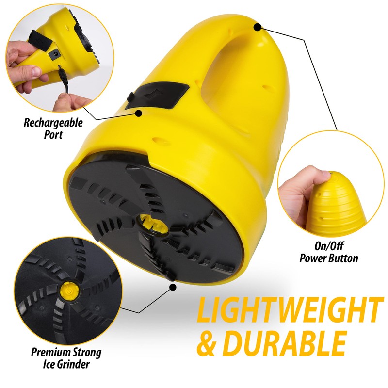 ZONETECH Electric Snow Ice Scraper USB Rechargeable - Premium Quality