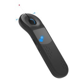 3-Link Air Mouse for PC/iOS/Android with Touchpad, Rechargeable Wireless Presentation Clicker, Bluetooth 2.4G Remote Control for PowerPoint/Keynote/Tiktok/Camera/Kindle Apps (Black)