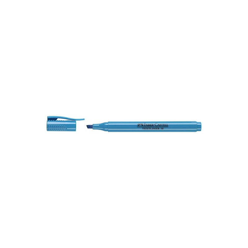 Faber-Castell 157751 Box of 10 Textliner 38 Fluorescent Markers Blue