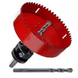 PLG2SUPT 6 inch Carbide Grit Hole Saw Cutter for Hardy Plank Air Brick Stucco Drywall Fiber Cement siding Backer Board Plasterboard