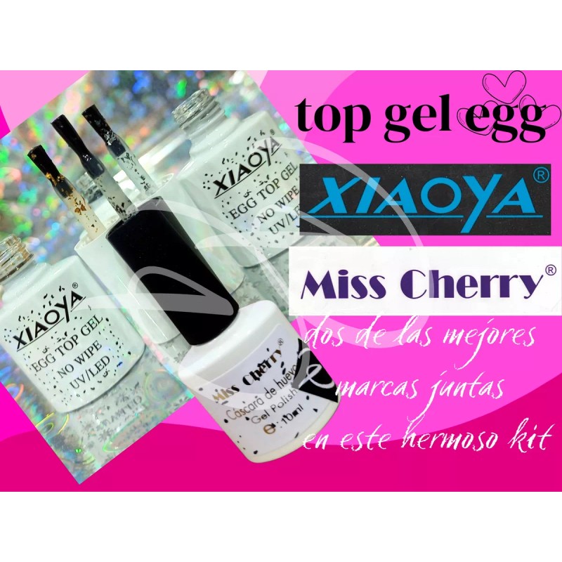 Xiaoya y MIss Cherry Gel Efecto Cáscara Huevo Codorniz Top