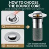Bathroom Sink Stopper, Universal Drain Filter with Hair Strainer, Universal