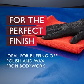 Autoglym Hi-Tech Finishing Microfasertuch, Ultra saugfähiges Microfasertuch für die Autopolitur sowie das Waschen und Wachsen von Fahrzeuginnen- und -außenräumen, 40 cm x 40 cm - Rot
