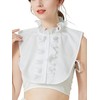 QLX Ruffle Collar Detachable Collars Dickey V Neck Shirts Turtleneck