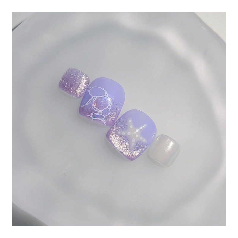 Violet Ocean Pedi Tips - Pedi Tip Full Set (10P)