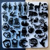KOTEDUA Keychain Resin Molds Silicon Animals 34pcs UV Resin Jewelry
