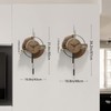 FIXNEO Large Wall Clocks Decorative with Temperature Display℃, Silent Unique