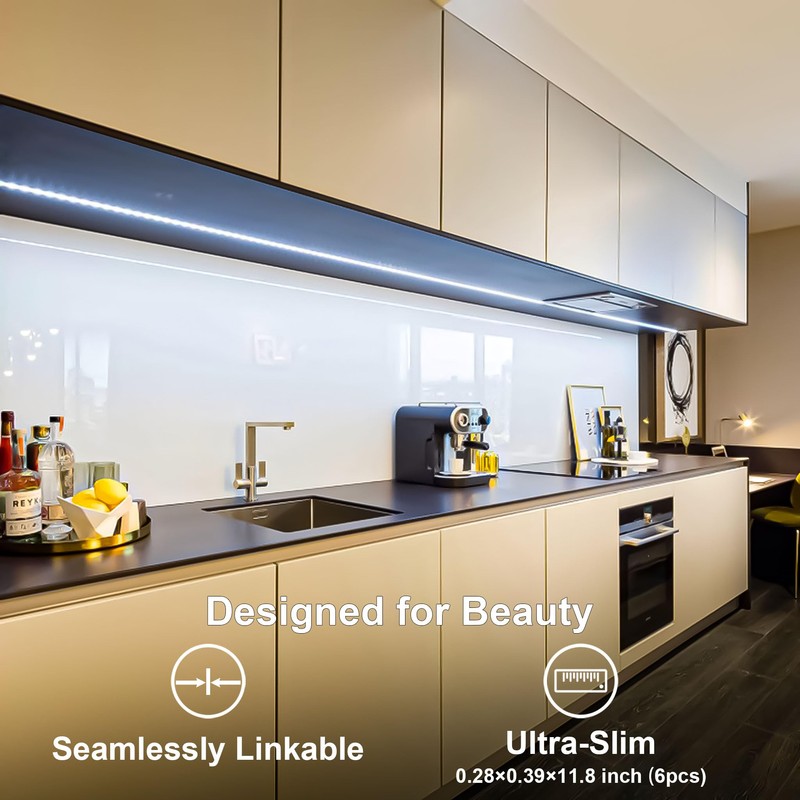 CULAVON Under Cabinet Lights, Plug in, Seamlessly Linkable 12 Inch,