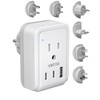 Universal Travel Adapter Kit, VINTAR International Plug Adapter with 3