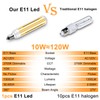 LFLAMPON E11 LED Bulb 100W 120W 150W Halogen Equivalent, 120V