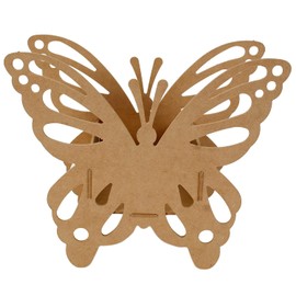Fantasias Miguel Caja de Mariposa Madera MDF Color Natural Fantasias Miguel Caja para Regalo Dulcero Maiposa Caja para Decorar Fiesta Cumpleaños Dia del Niño Niña 21x25cm Marca Mylin 1 pieza