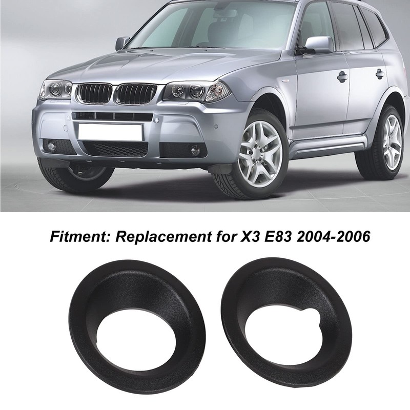 Headlight Eyebrow, Yosoo 2 Pieces Front Bumper Fog Light Ring